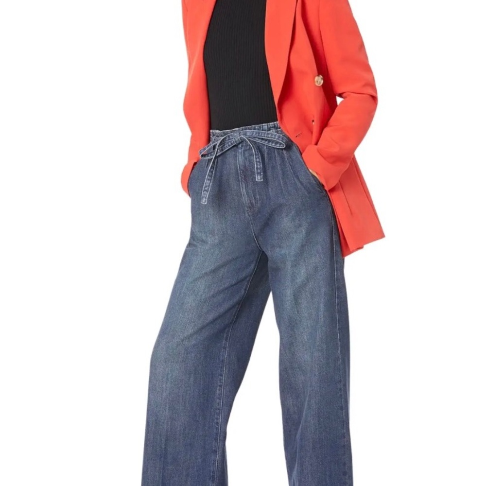 Ag Adriano Goldschmied High-Waist Wide Leg Jeans in Indigo Denim